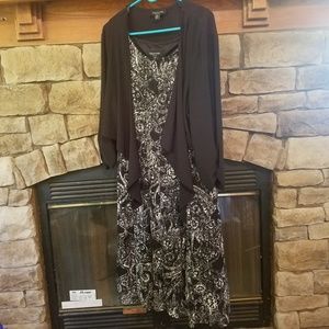 Perception dress with cardigan